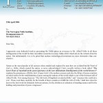 Letter to Noble Committee